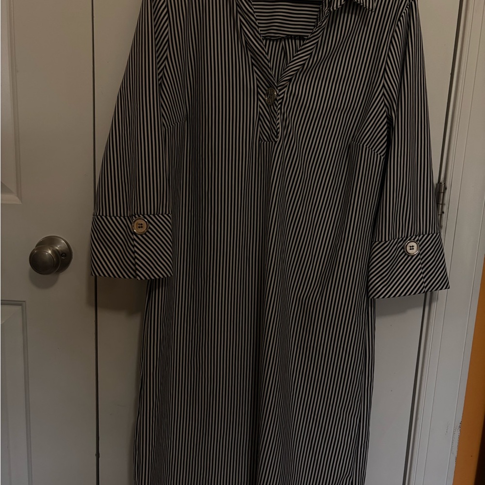 Striped Black and White Dress